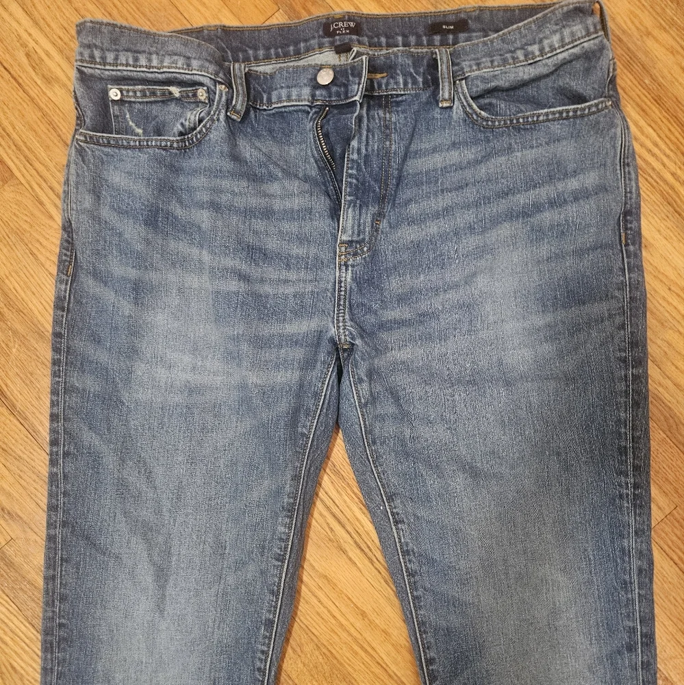 J. Crew Flex Men's Slim Blue Jeans W38 L32 Light Wash